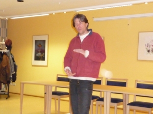 Jan Bade während seines Vortrages
